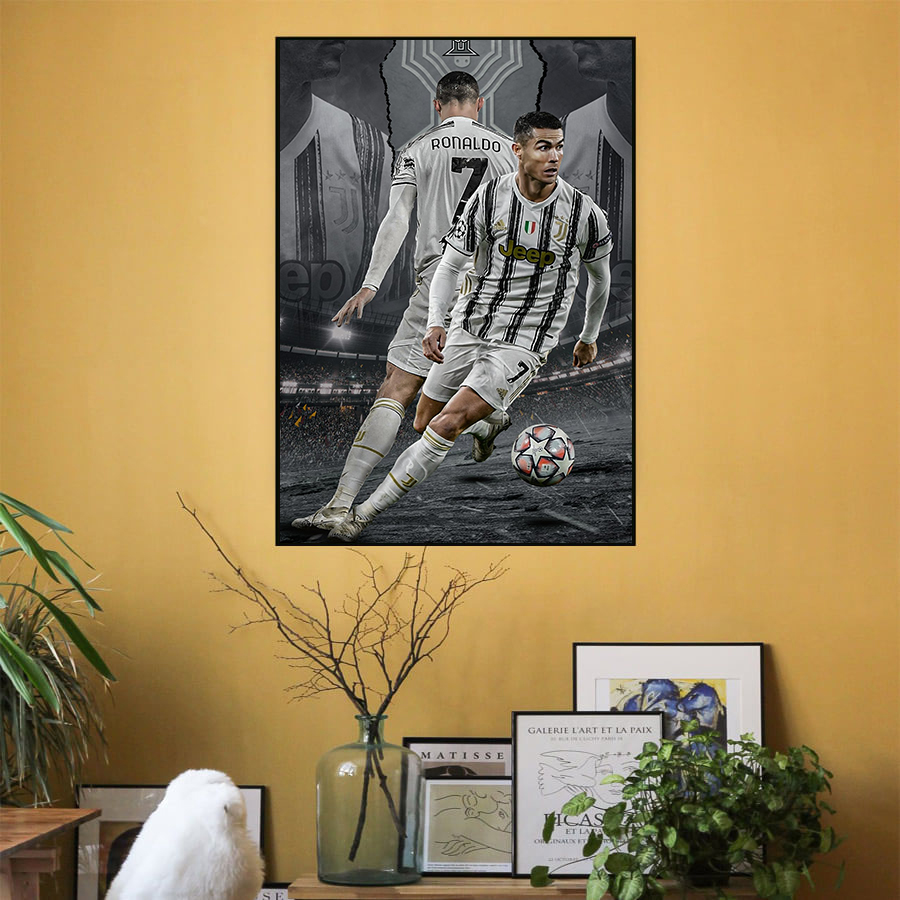 Tranh treo tường CR7 – Juve 1 [Canvas] – Poster cầu thủ 50×70